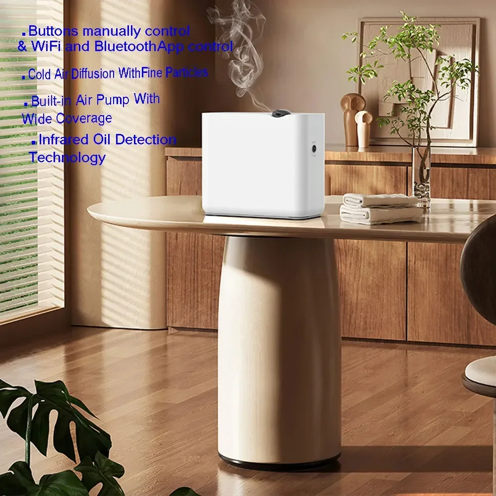 Hotel Commercial Diffuser For Essential Oils Large Room Aromatherapy Machine Wifi Bluetooth Electric Fragrance Oil Diffuser
