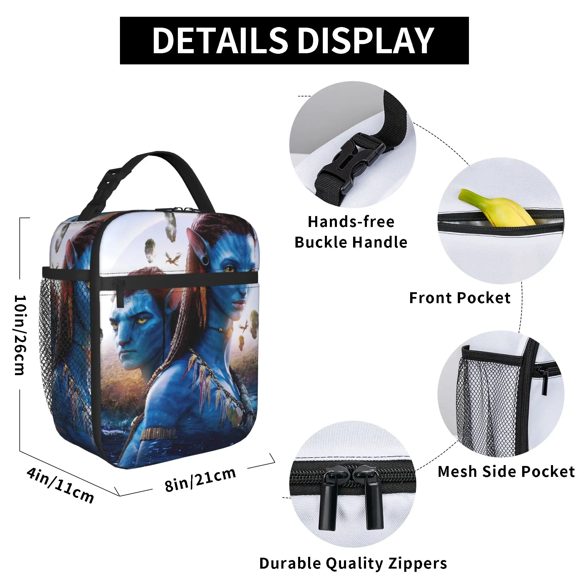 Avatars The Way of Water Thermal Insulated Lunch Bags for Work  Portable Food Bag Thermal Cooler Lunch Box - view 5