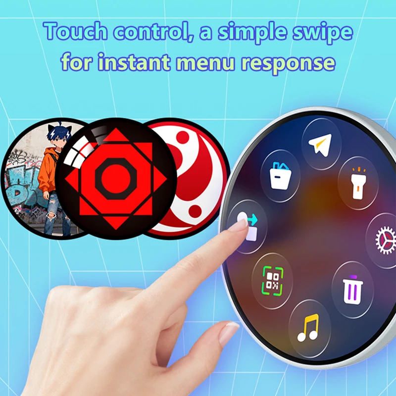 

2026 Высококачественный аниме-дисплей-бейдж с сенсорным экраном, LED-подсветкой, Bluetooth, аудио- и видеоплеером, динамический подарок для фанатов аниме и друзей