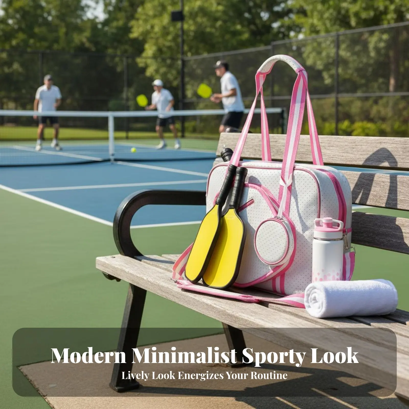Pickleball Paddle Holder Bag Breathable Large Capacity Pickleball Bag Crossbody Sports Tote Adjustable Shoulder Strap Waterproof view 3