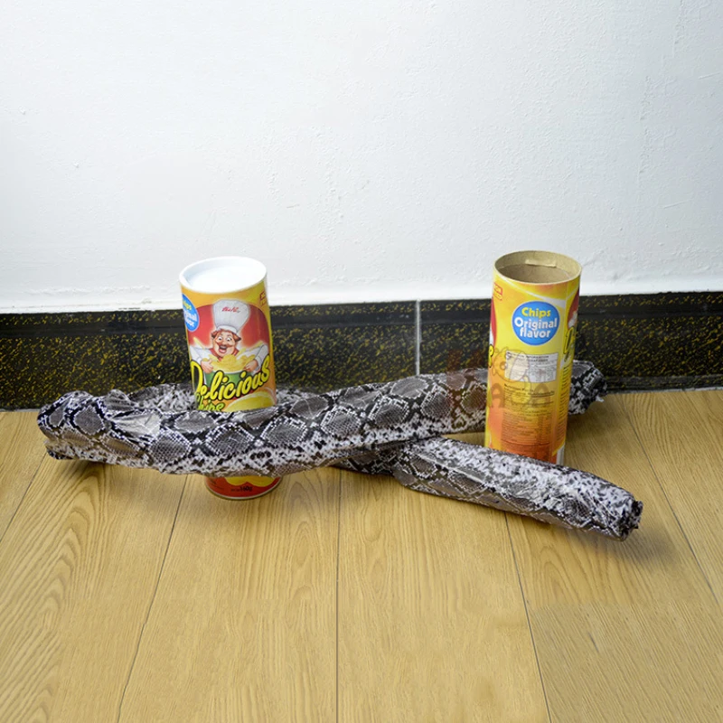 Spoof Potato Chip Snake Bouncing Snake Whole Person Startled Tricky Potato Chip Bucket Snake Toy