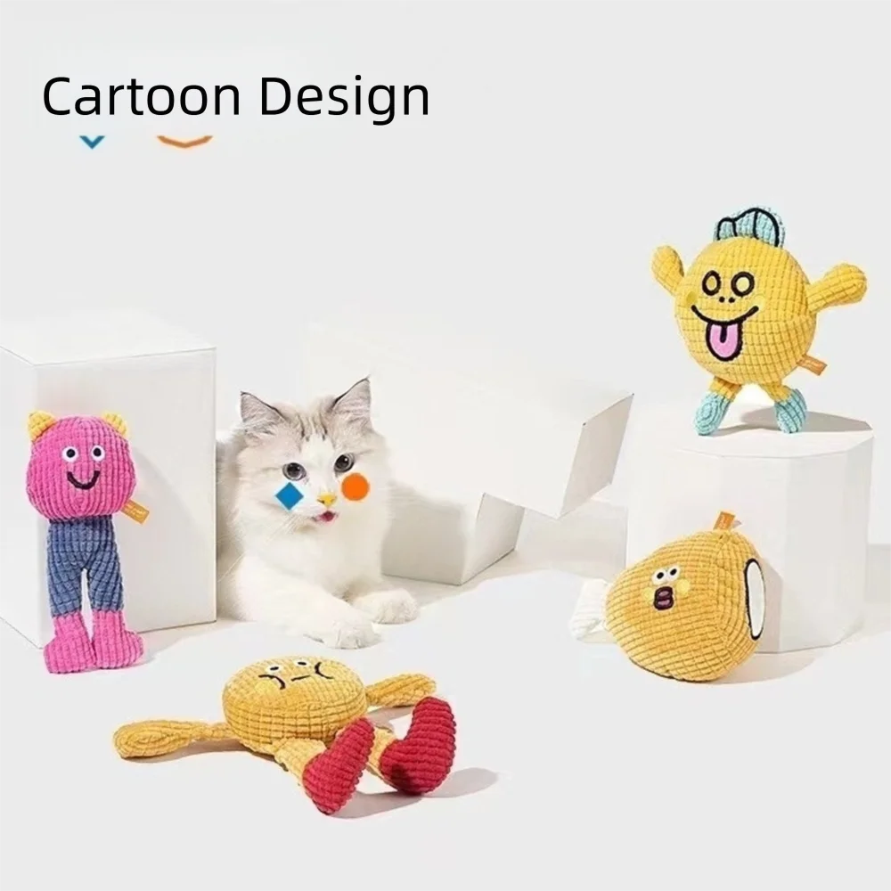 Durable Cute Squeaky Toy Interactive Self Play Funny Trainin