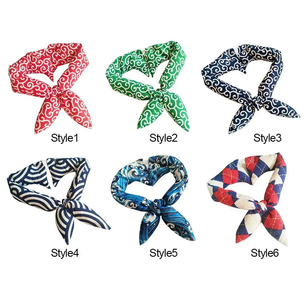 Original Pet Dog Bandana Tang Thread Printing Puppy Bib Bow Tie Party Neck Accessories Kitten Grooming Kerchief Shiba Inu Collar