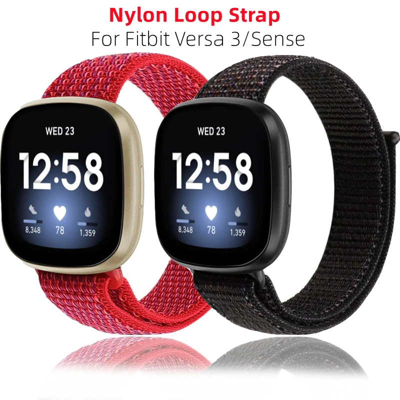 

Nylon Loop Strap For Fitbit Versa 3/ Sense Smart Watch Band Women Sport Bracelets For Fitbit Sense Wristband Correa Accessories