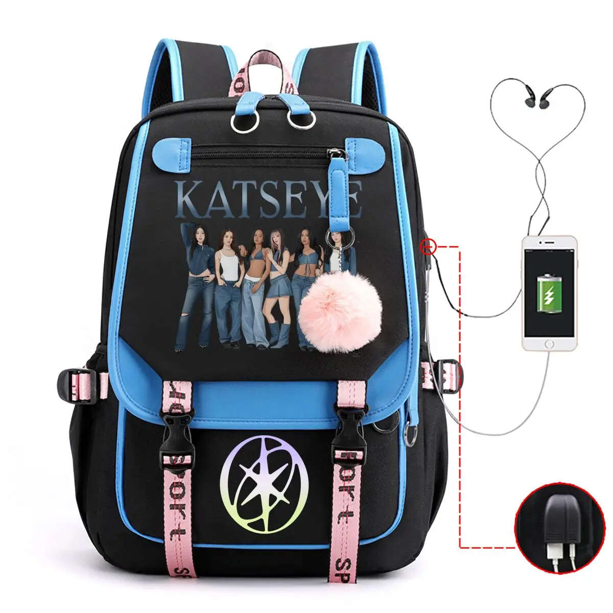 Katseye Backpack Students Back - Kids Outdoor Backpack recension och pris