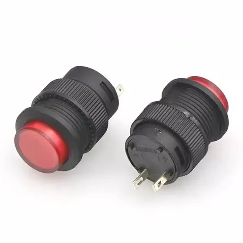 5pcs R16-503 Self-locking Momentary Switch 4Pin Latching Self-reset ON-OFF 16mm Push Button Switch with LED Light