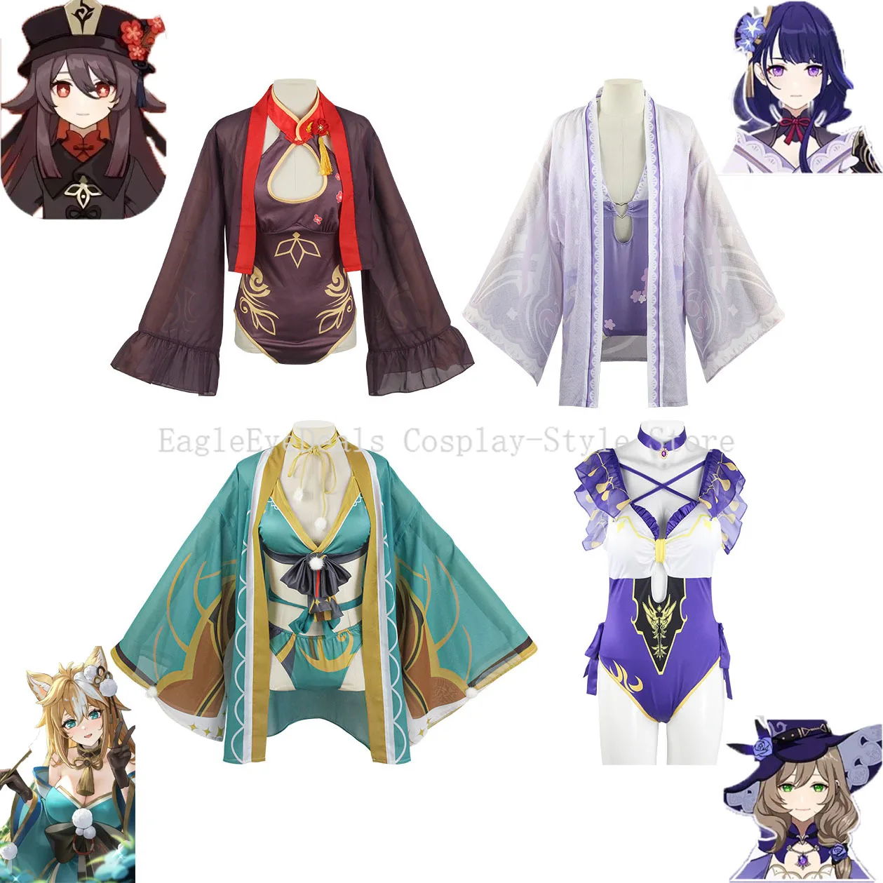 

Genshin Impact Cosplay Costume Hu Tao Klee Lisa Swimsuit Sexy Bikini Lingerie Performance sexy halloween costume woman