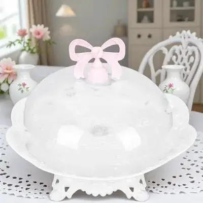 

1 Set Of Sweet Table Cake Stand Dessert Display Tray For Wedding Party Snack Serving Abs High Base Dish Bread Pastry Server