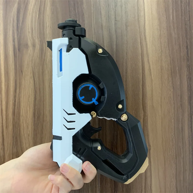Game OW Tracer Revolvers Weapon Gun 1:1 Cosplay Safety PU Gift Outdoor Toy Rubber Soldier 76 D. va No Shooting