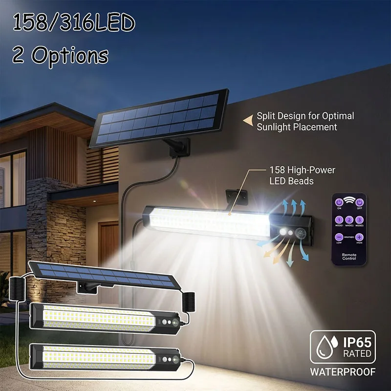 

Солнечные светильники для улицы 158/316 LED, 7 режимов, разборные, водонепроницаемые, для сада, патио, двора, рождественских вечеринок, ландшафтного освещения