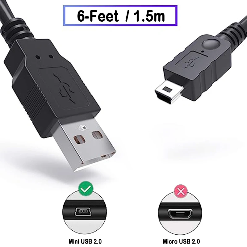 USB Data Transfer Cable For Texas TI84 TI-84 TI89 TI-89 TI-83 TI83 TI-Nspire CX II-C CAS Titanium Python Graphing Calculator