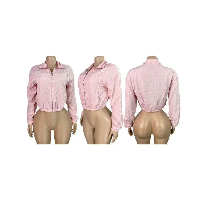 Fitness Dames Crop Jassen Rits Gestreepte Jas 2025 Herfst Winter Jogger Bovenkleding Sportieve Workout Activewear Outfits