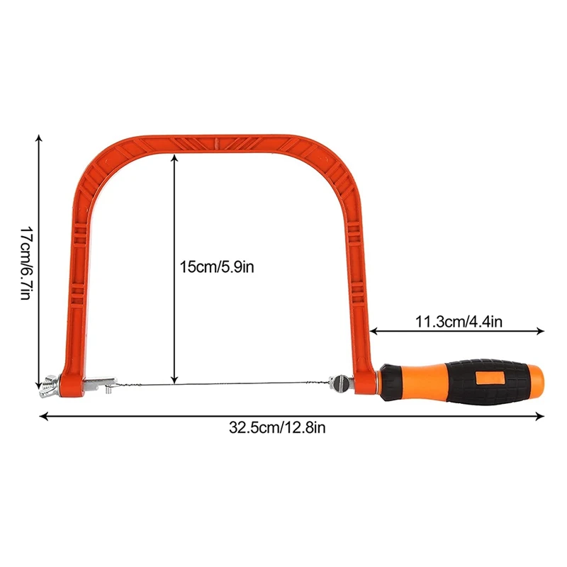 6 Inch Coping Saw Hand Saw, Fret Saw Coping Frame And Extra 20 Pcs Replacement Blades Set For Wood,Plastic, Rubber, Ect