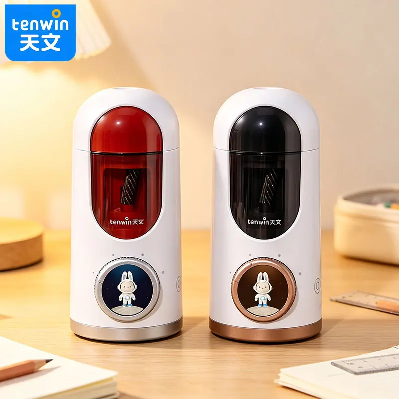 tenwin-automatic-electric-pencil-sharpener-fresh-simple-appearance-desktop-decoration-sense-strong-low-vibration-operation
