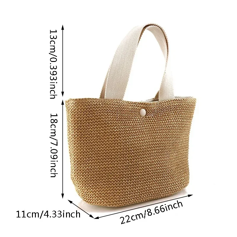 Beach Straw Shoulder Messenger Bag Women Bohemian Summer Woven Rattan Bucket Shoulder Handbag Handmade Crossbody Bags For Women