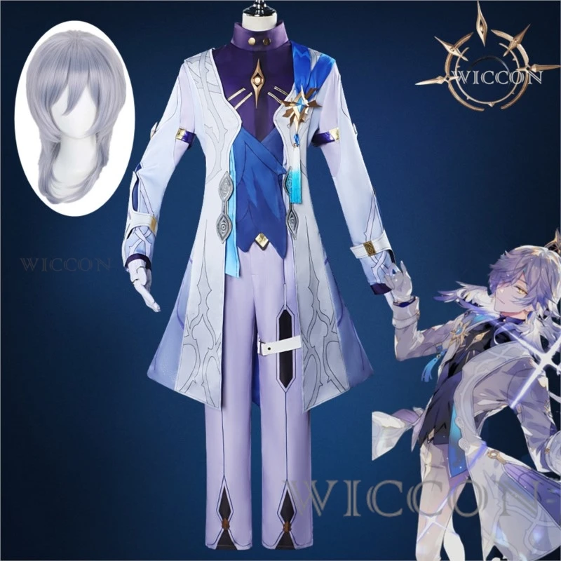 

Game Honkai Star Rail Latest Sunday Cosplay Costume Wig Shoes Mr. Sunday Uniform Halloween Carnival Role Play Outfits Party Prop