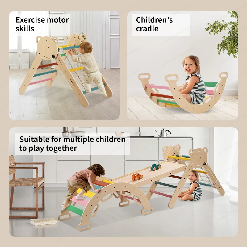 Triangle Set Children's Climbing Frame Wooden Toys Children's Indoor Climbing Gym