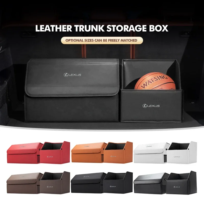 Car Leather Trunk Storage Portable Storage Auto Storag Box For Lexus GX470 LS400 LX470 LX570 RC350 UX250h ES350 RX450h 