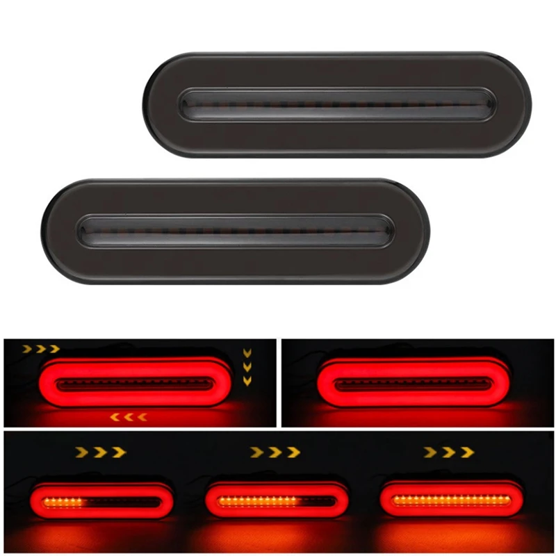 4X 12-24V Waterproof Truck LED Tail Light Rear Lamp Stop Reverse Indicator Fog Lights For Trailer Truck Car Taillight