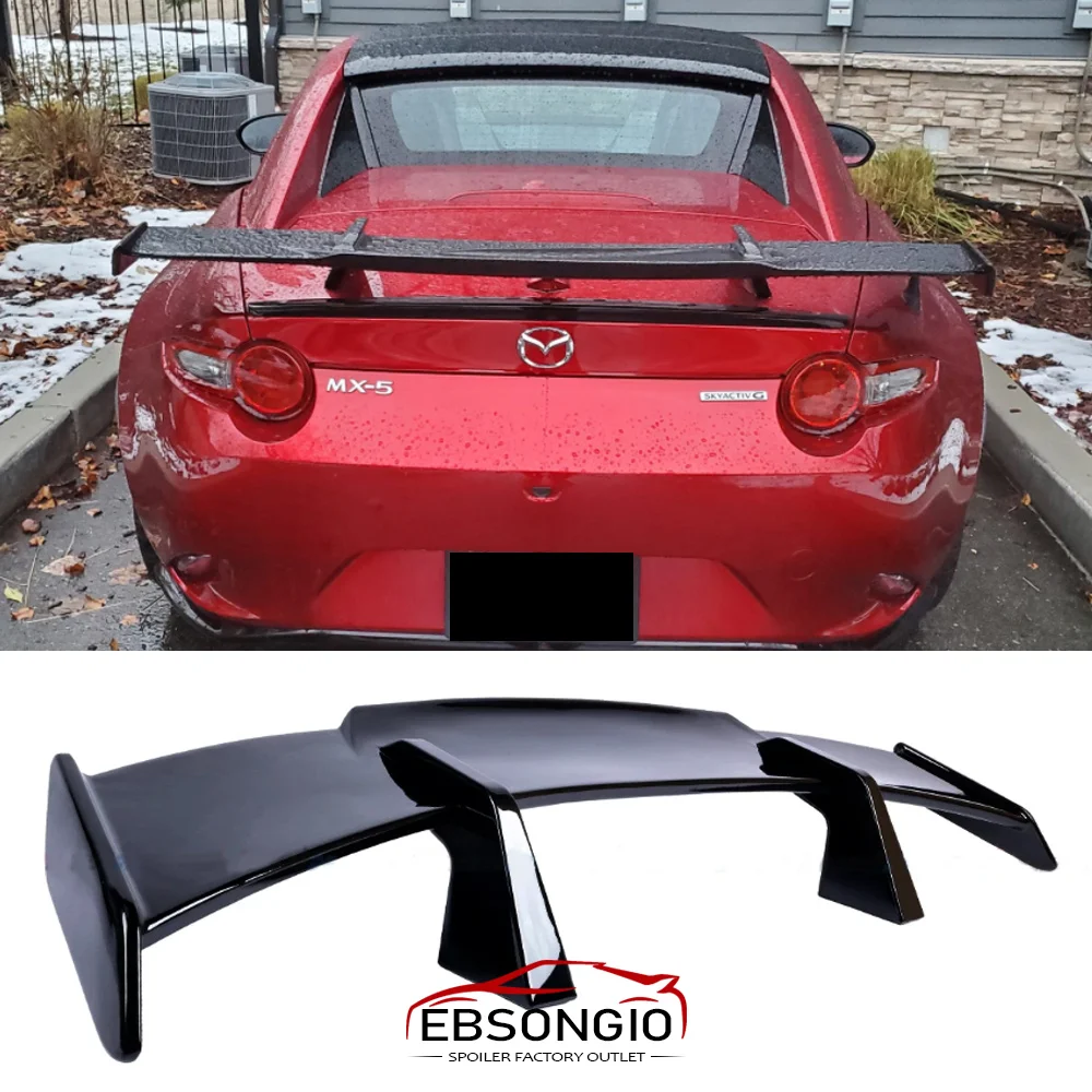 ABS 58-Zoll-Kofferraumspoiler im Pro-Style für Mazda MX5 MIATA ND 2016-2024 Glanzschwarz