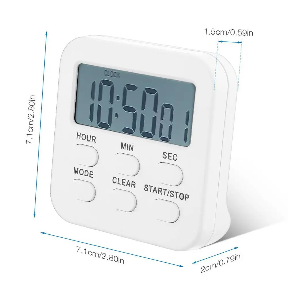 Lcd Digital Kitchen Timer Count-down Up Magnetic Kitchen Gadgets With Loud Alarm For Cooking Baking Study