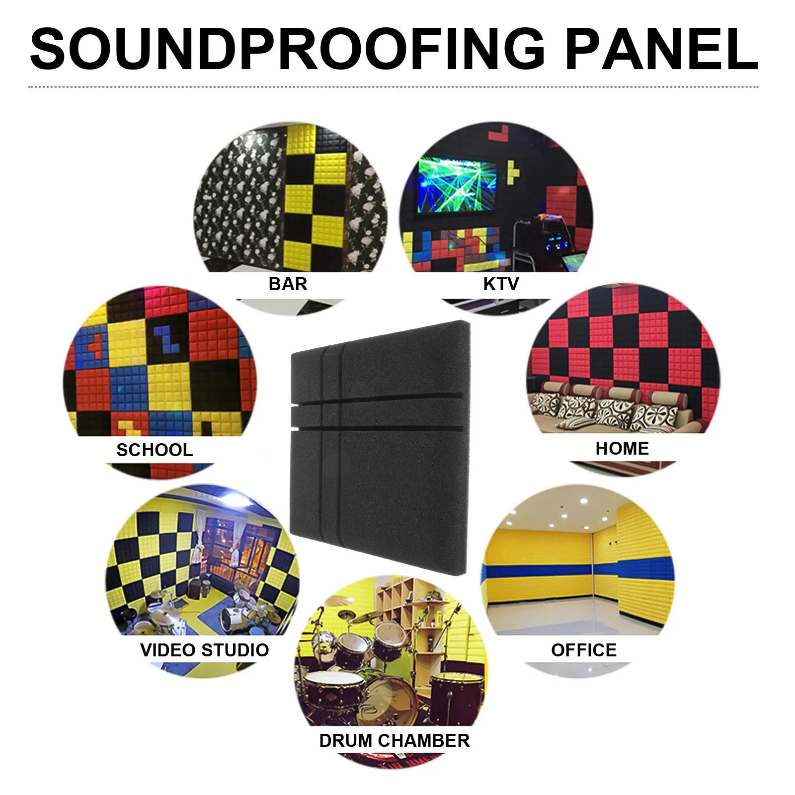 4 Stück schalldichte Isolierung Akustikplatten Rauschunterdrückung Wandschaum für Studio-Schalldämpfungsbehandlung