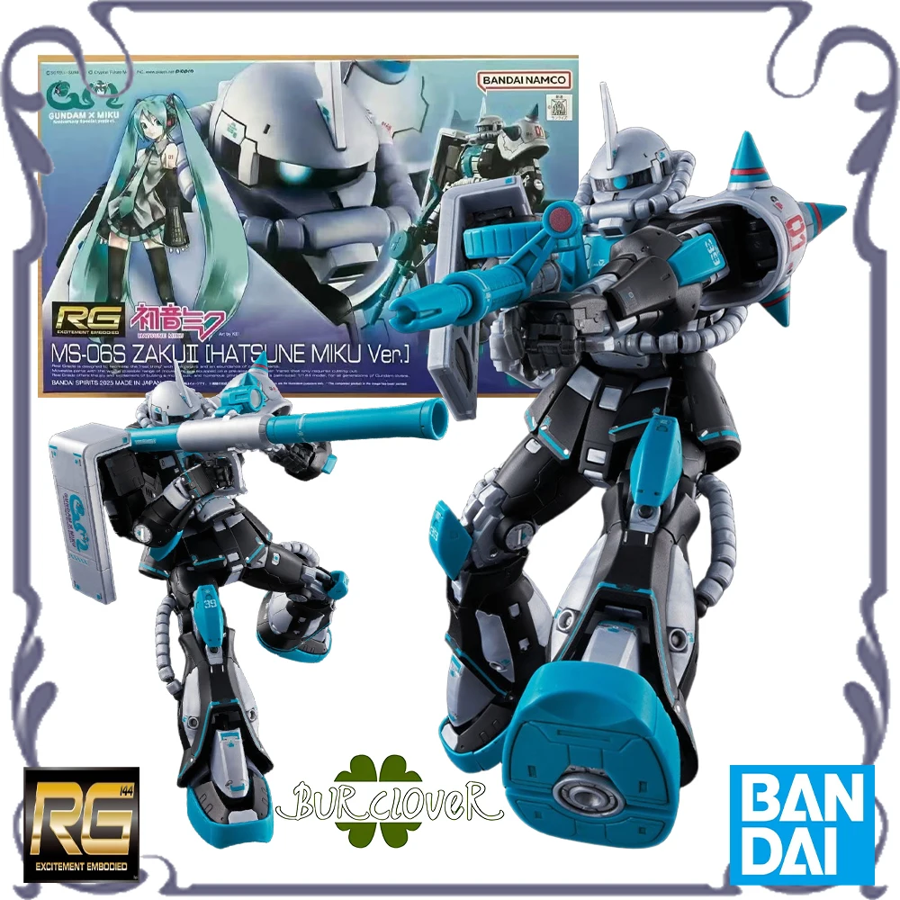 

BANDAI Original GUNDAM Series Assembly Model RG 1/144 MS-06S ZAKU II [HATSUNE MIKU Ver] Anime character Movable figurines
