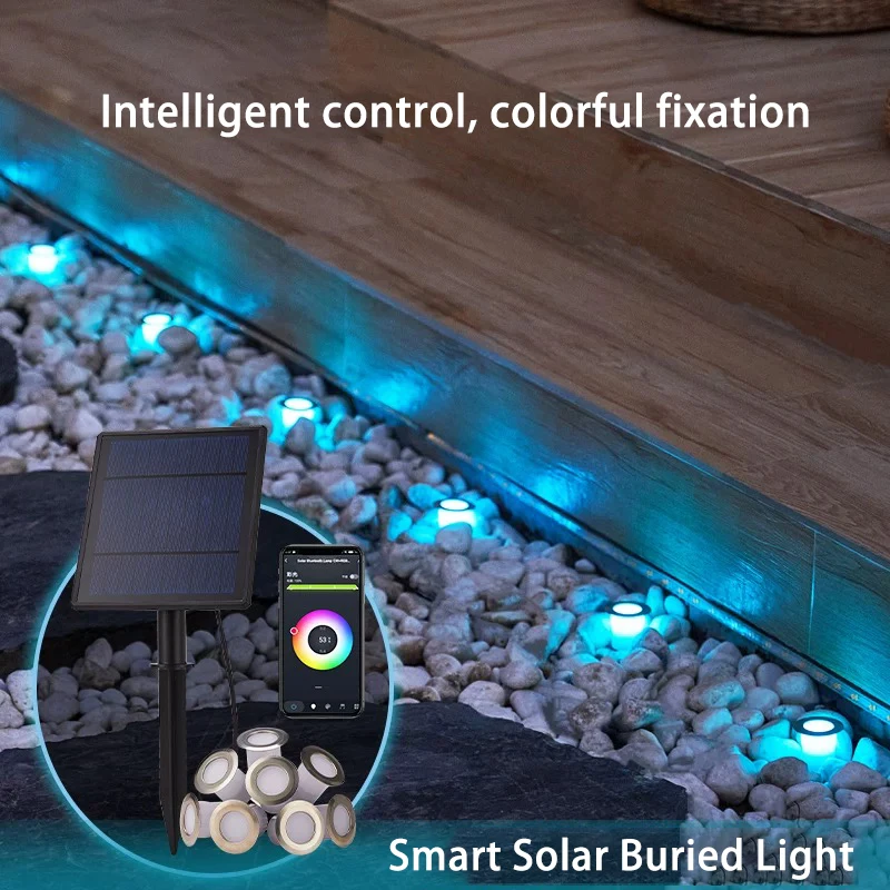 

Украшение для улицы, светодиодная лампа Rgb на солнечной батарее