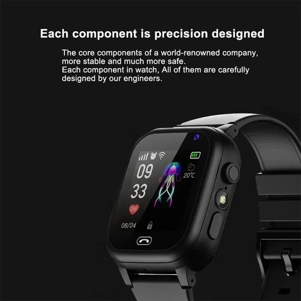 Xiaomi Smartwatch dla dzieci 4G Elektroniczny zegarek SOS Wifi Lokalizacja GPS Połączenie wideo Karta analogowa Smartwatch Kamera Wodoodporna szkoła