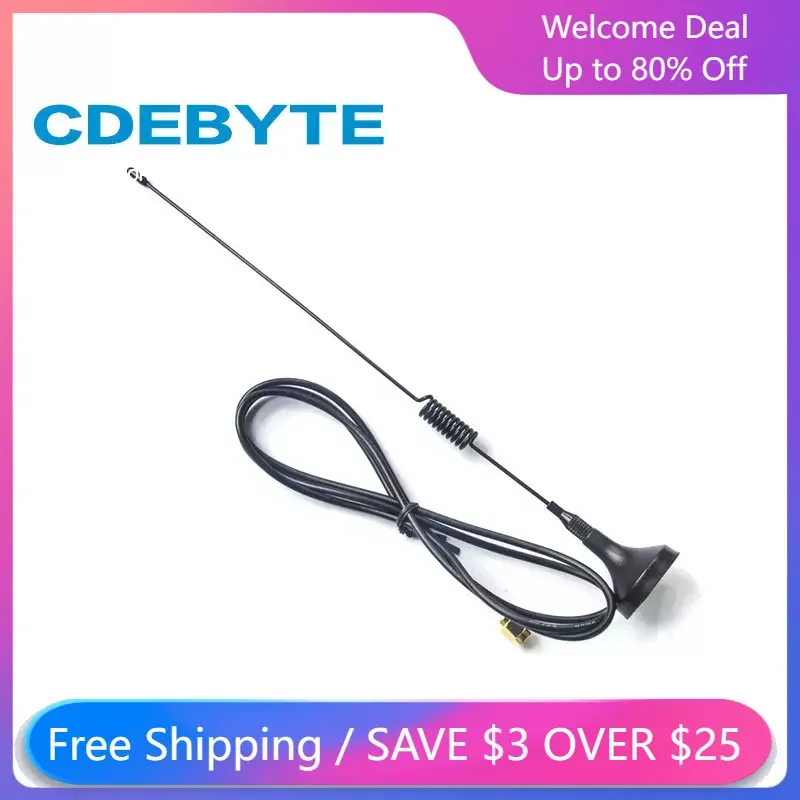 

CDEBYTE TX915-XPL-100 915MHz SMA-J Interface 50Ohm Impedance Less Than 1.5 SWR 3.5dBi Gain High-Quality Sucker Antenna