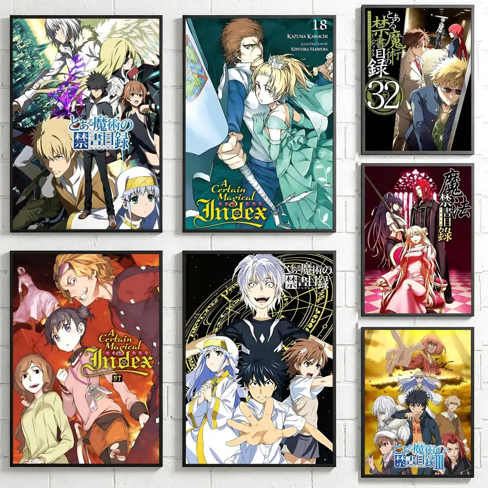 anime A Certain Magical Index Poster HD Poster Retro Industrial Style Suitable for Living Room Bar Corridor and Gift Giving