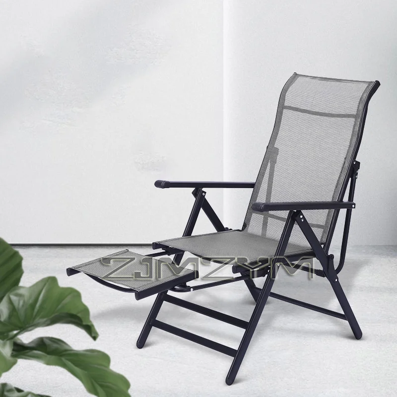 Portable Folding Beach Chair Outdoor Garden Camp Recliner Furniture for Courtyard Open Air，Telescopic Pedal Stools，Pedal stool