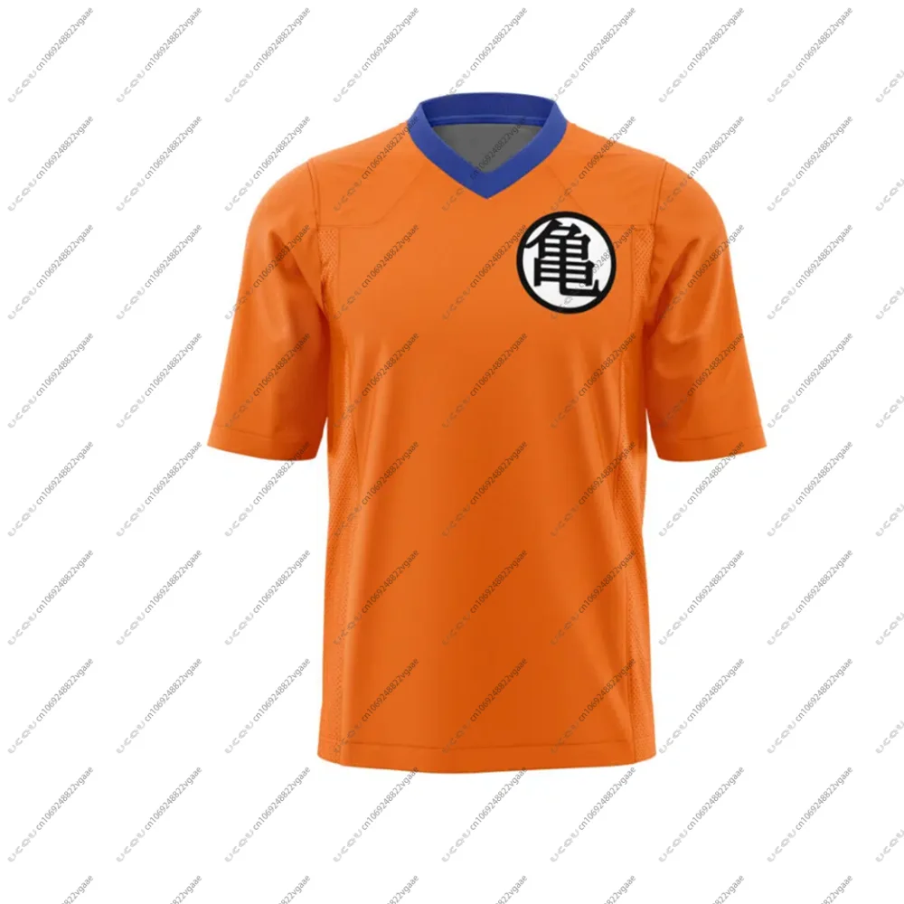 Mannen Kids Jongens T-shirt Casual Sportkleding Tee Goku Dragon Ball Z American Football Jersey Kame Kai Streetwear Top Voetbal Gift Fans