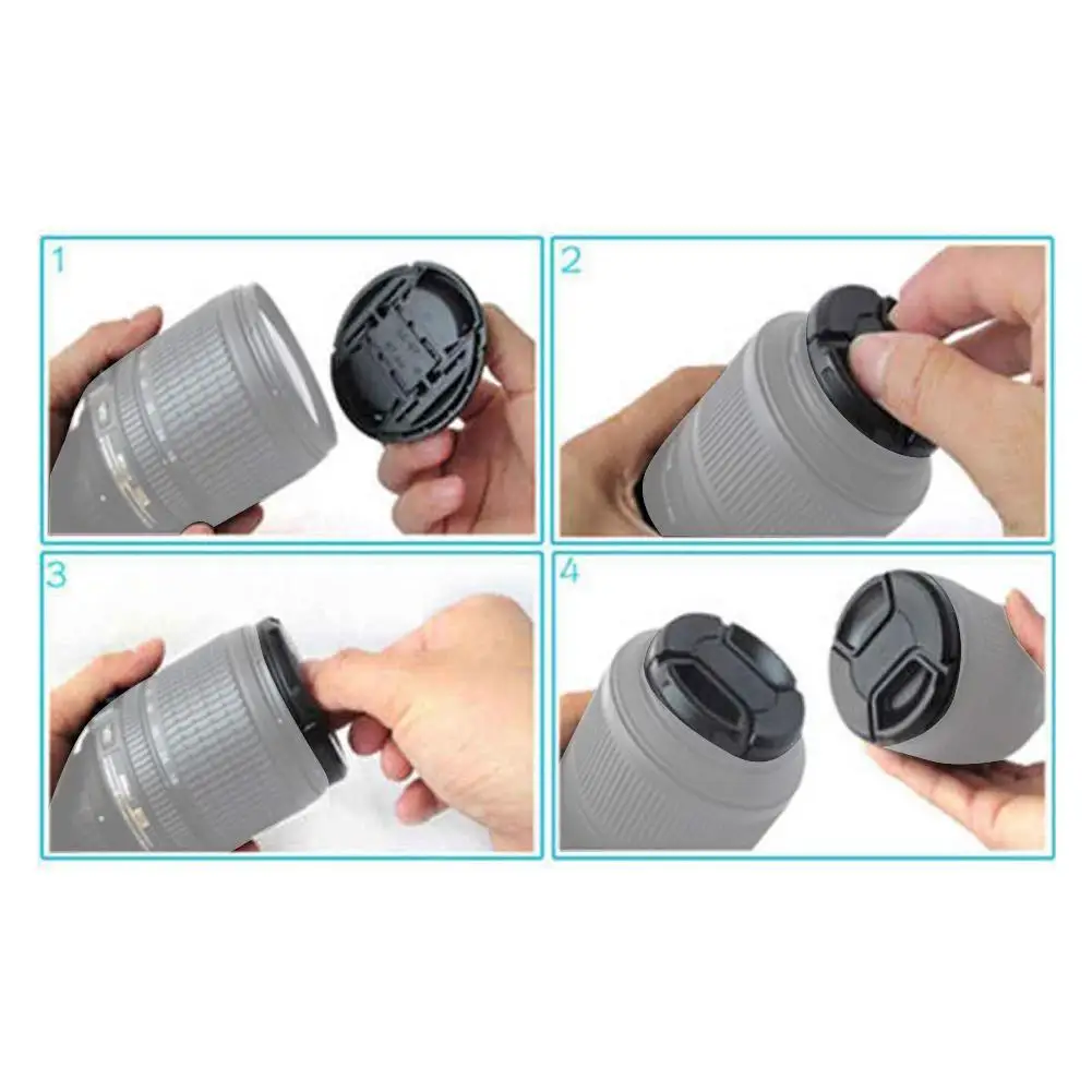 Couvercle d'objectif d'appareil photo reflex numérique universel, couvercle anti-poussière, non marqué, protection d'objectif d'appareil photo reflex numérique, fournitures d'accessoires, 52mm