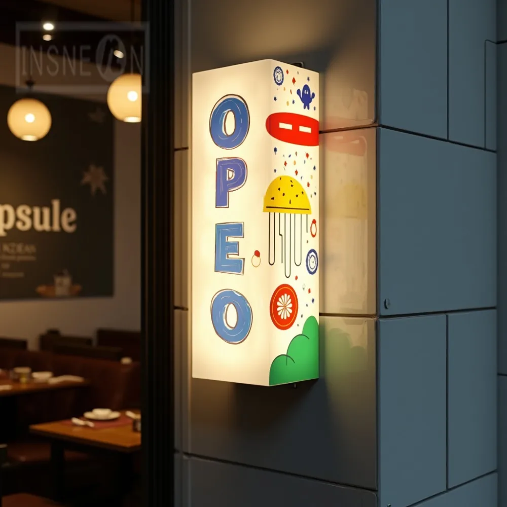 Custom LED Light Box for Business Sign Outdoor Waterproof Acrylic Storefront Signage Wall Mounted LED Light Display