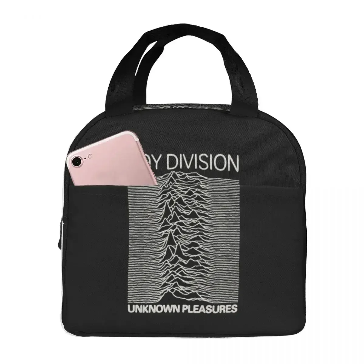 Joy Division Unknown Pleasures Insulated Lunch Bags Picnic Bags Thermal Cooler Lunch Box Lunch Tote for Woman Work Children