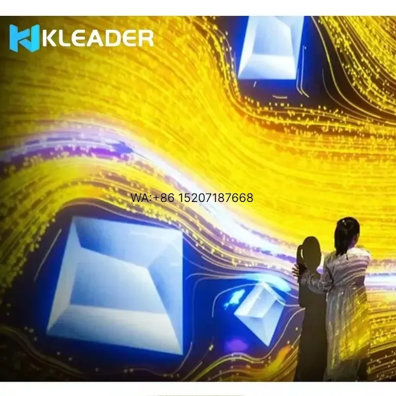 Wmwmnu 3D Immersive Mapping Projector for Digital Art Museum Exhibition Wall Kinetic Interactive Projection Game for Kids