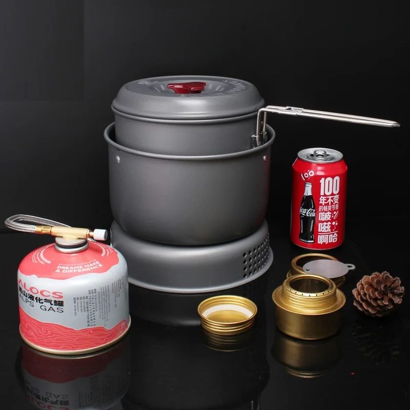 Camping Gas Cooking Set Cookware Bulin BL100-Q1 Alcohol Stove Picnic Pot