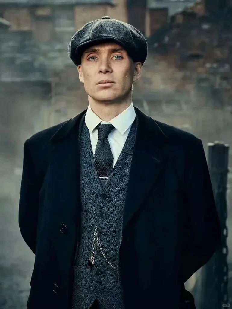 Vintage Herringbone Tweed Flat Cap British Newsboy Hat 8 Panel Ivy Cap Peaky Blinders Style Gentleman Casual Winter Headwear - view 2