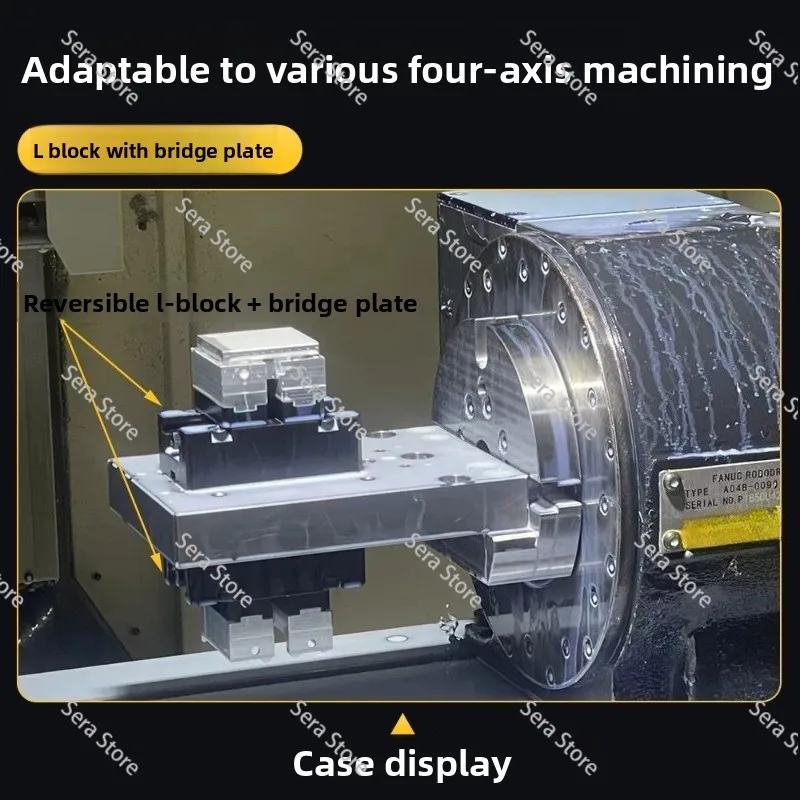 Four-axis L-block bridge plate Unilateral disc 170210 Precision CNC numerical control machining center Turntable multi-station