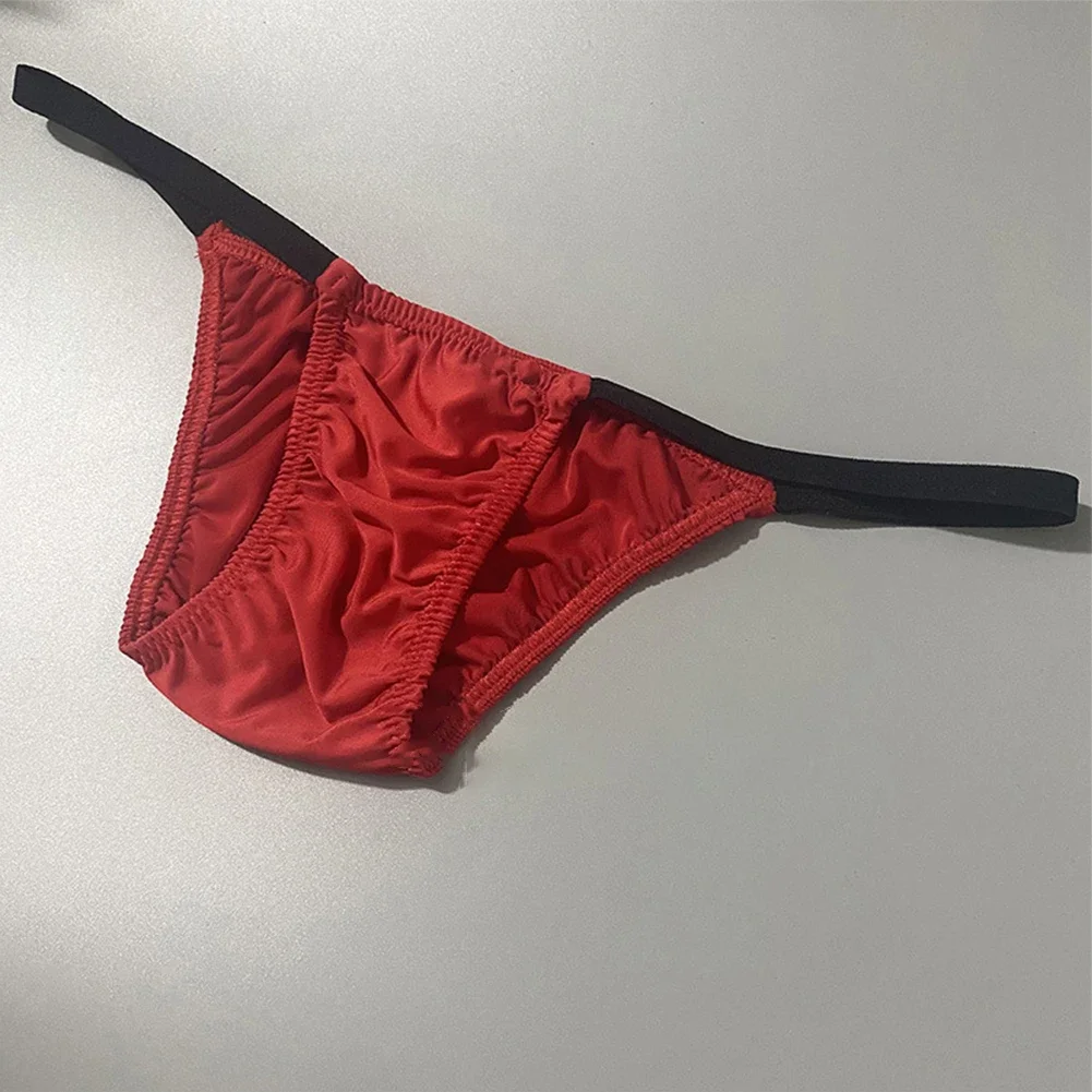 Men Enhance Peni Pouch Thong Bikini Briefs Posing Underwear Low-Rise Soft Jockstrap Panties U Convex Breathable Underpants