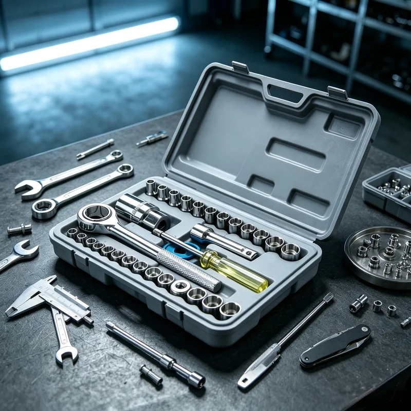 Garage Automotive Maintenance Tool Kit, Auto-Disassembly Socket Wrench for Car Repair and Daily Mechanical Work