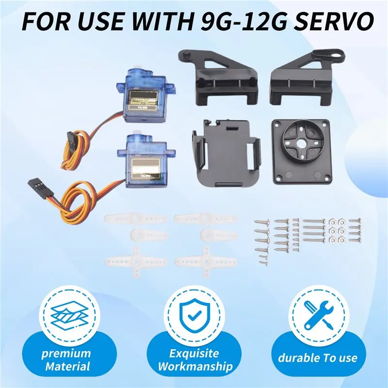 [LXYA68Z!] 1Set Dual Axle Servo Gimbal Anti-Vibration Camera Platform Mount PTZ Pan/Tilt With 2PCS 9G Servo For FPV Drone Assemb