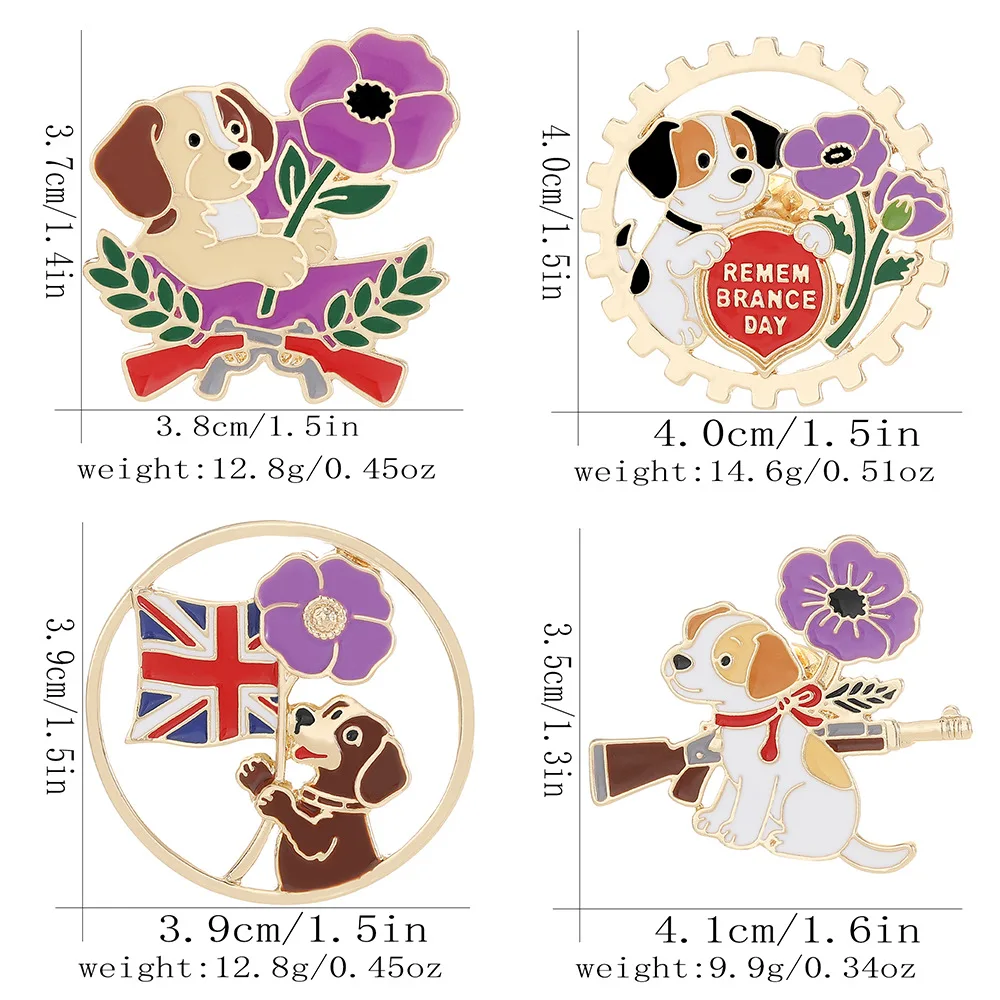 

Брошь для собаки из цинкового сплава, эмблема шляпы, цветок на груди, украшение в виде животного, праздничный подарок для мужчин и женщин