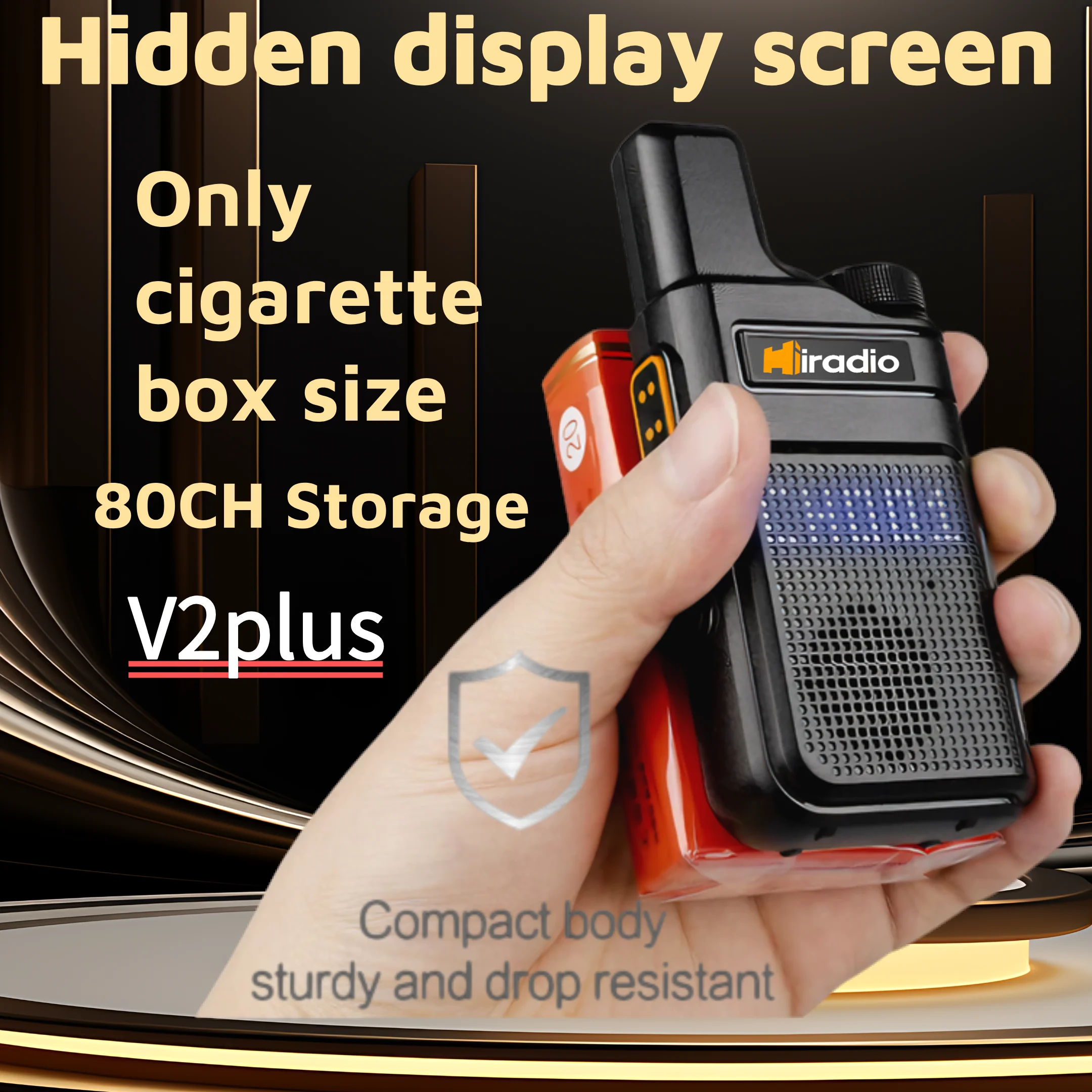 2 個ミニ Iradio V2PLUS トランシーバーサイズポータブルハンドヘルドラジオワイヤレスセット双方向ラジオ局 Comunicador トランシーバー