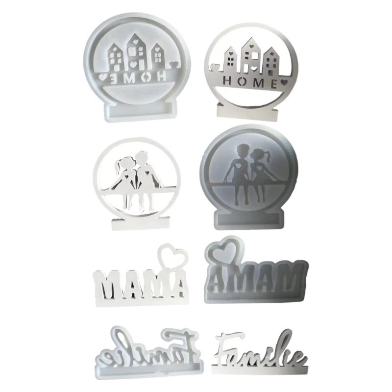 Decorative Item Silicone Mold Delicate House Couple Family Crafting Mold Decorations Mold for Handmade Project