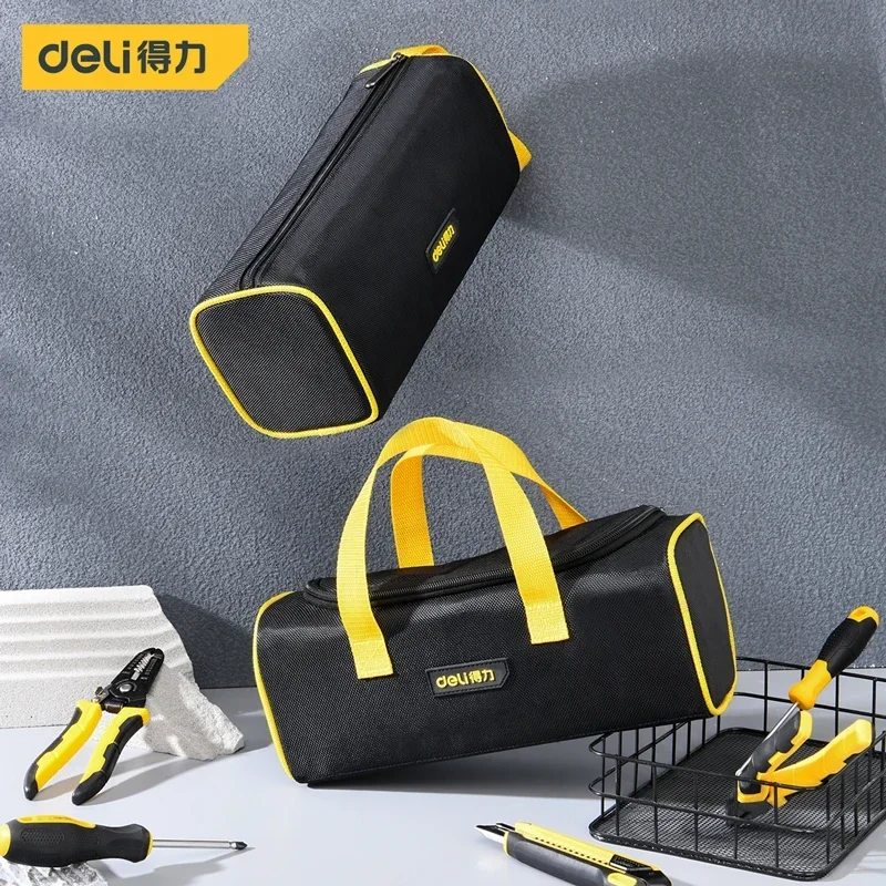 Deli Oxford Cloth Small Tool Bag Multifunction Multi-Pocket Tool Organizer Bags Waterproof Anti-Fall Electrician Storage Toolbag