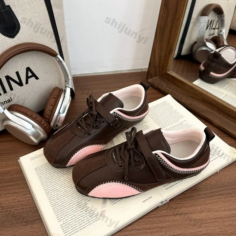 Fashion Increased Internal Lightweight Casual Flats Spring Autumn New Sneakers Concise Sewing Non Slip Commuter Women Shoes