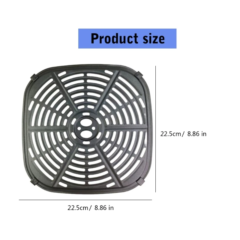 مقالي الهواء وسادة مقالي الهواء المعدنية لوحة مقالي الهواء صينية شواء لوحة متعددة الوظائف أداة الطبخ المعدنية لمقالي الهواء 6QT