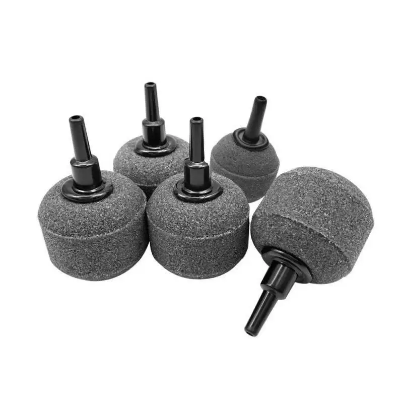 5 Peças Mini Pedras Difusoras Redondas para Aquário, Aerador de Bolhas de Oxigênio para Tanque de Peixes, Acessórios Hidropônicos